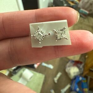 Elegant White Gold Diamond Stud Earrings